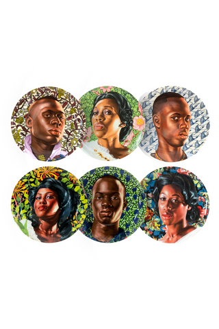 Set of 6 Porcelain Plates | Kehinde Wiley Shop